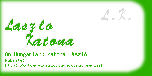 laszlo katona business card