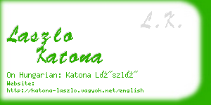 laszlo katona business card